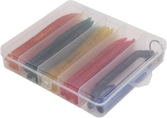 Zacht kunstaas - Flexibel aas - Vissen op zeebaars - Hoge zoutverhouding - 65 onderdelen - Multicolor
