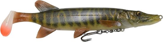 Zacht Kunstaas - Vis Lokker - Snoek Vissen - Realistische 4D Huid - 20 cm 65g - Gestreepte Snoek