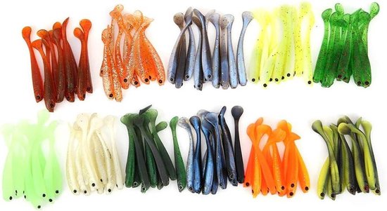 Zacht Vis Aas - Kunstaas Set - Vissen Vangen - Levensechte Zwemactie - 55 mm - Diverse Kleuren