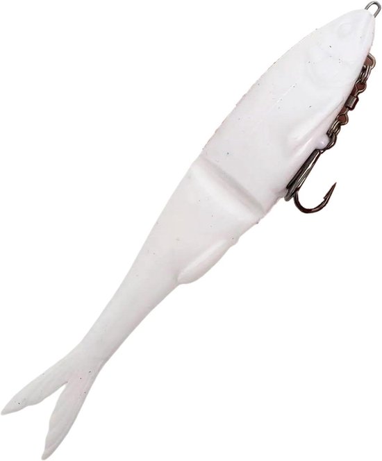 Zacht Visaas - Flexibel Kunstaas - Vistechniek Verbeteren - Realistisch Zwemgedrag - 17 cm - Wit