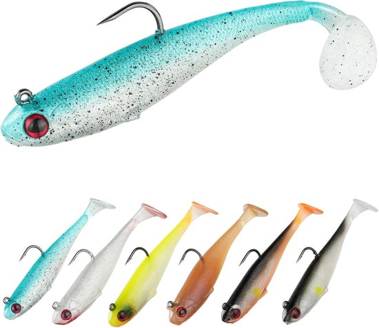 Zachte kunstaas set voor zeebaars, snoek en forel | Swimbaits en shads voor zoet- en zoutwater vissen