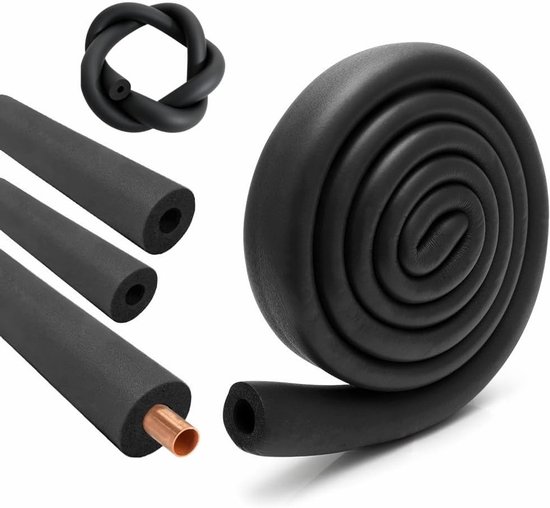 Zachte rubberen pijpisolatie van 1.8 m met een diameter van 32 mm en 9 mm isolatiedikte voor verwarmings- en loodgieterswerk van Merkloos