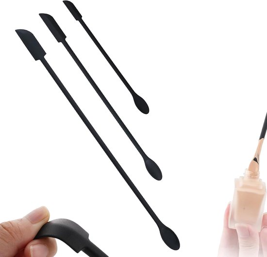 zalati Siliconen Spatel Set 3Pcs Pot Schraper Make-up Spatel Food Grade Siliconen FDA Gecertificeerd Gereedschap Voor Keuken Schoonheid