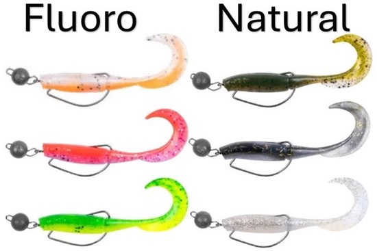 Zebco Demonic Curly Tails 7.5cm (3 pcs) - Kleur : Natural