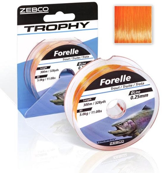 Zebco Nylon Trophy Trout 300m - Maat : 0.22mm