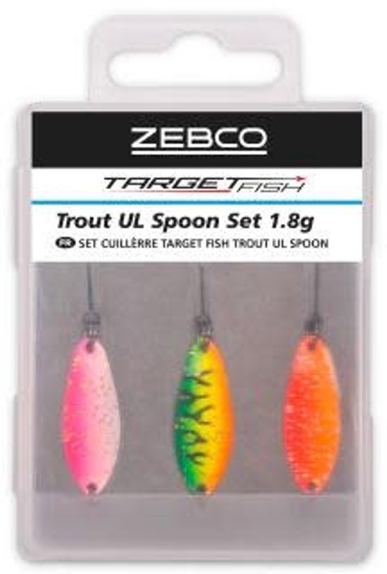 Zebco Target Fish Trout Ultra Light Spoon Set - Maat : 2.6g