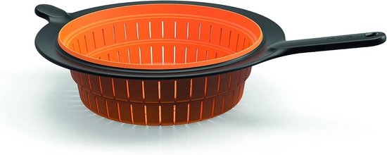 Zeef, Ø 26 cm, Kunststof/Siliconen, Functional Form | Zwart/Oranje, 1027304