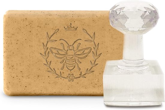 Zeepvorm, biddesign, acrylstempel, 3,4 cm, doe-het-zelf zeep maken, handgemaakt, kunstknutselproject, cadeau
