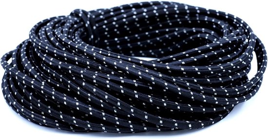 Zeer Sterk Spanelastiek Touw 25 Meter 8mm voor Afdekzeilen en Bevestigingstaken