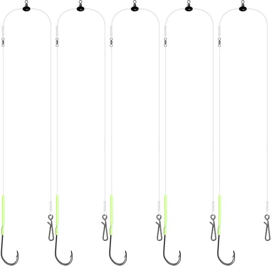 Zeevaar trekkoordrig maat 2/0 - 5 stuks - Sterke constructie - Ideaal voor zeevissen - ShopVlot