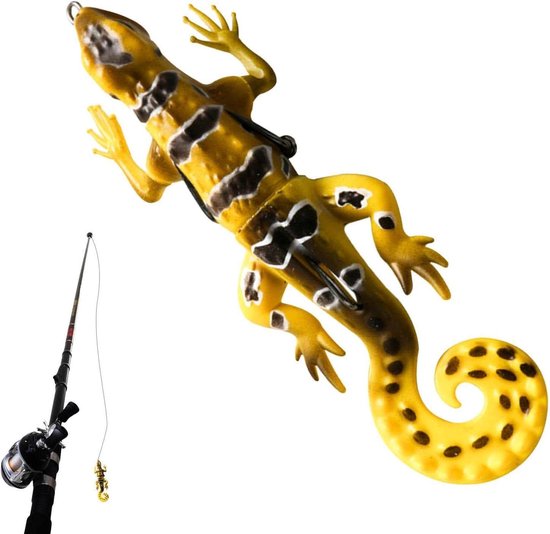 Zeevissen Lizard Kunstaas - Zachte Siliconen Bait - Vissen Op Baars - Scheurbestendige Staart - 13 cm 20 gram - Groen