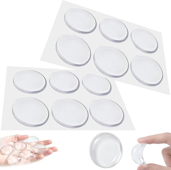 Zelfklevende Deurstopper voor Wand - Transparante Silicone Bescherming voor Deurhandvatten - 12 Stuks