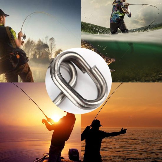 Zeynomax - Roestvrij Staal Splitringen - Swivel Snap Karper Visapparaat - 100 Stuks - Duurzaam en Sterk - Ovaal Visapparaat - Geschikt voor Hengelsp..