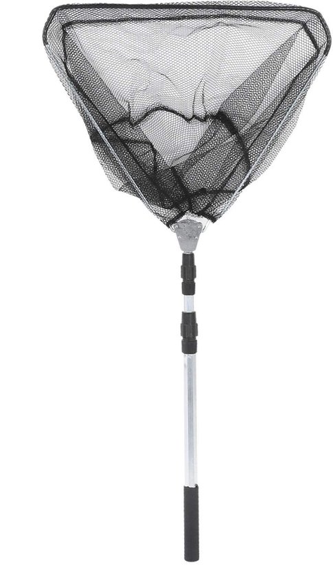 ZEYNOMAX- Visnet Duurzaam Nylon - Telescopisch Hengel - Aluminium Handgreep - Lichtgewicht Gaas - Geschikt voor Zoet/Zoutwater - Schadevrij voor Vis