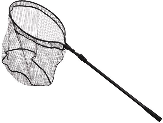 Zfish - Rubber Schepnet 50 x 45 cm - Telescopische Steel 78-183 cm - Inklapbaar Landingsnet van Merkloos