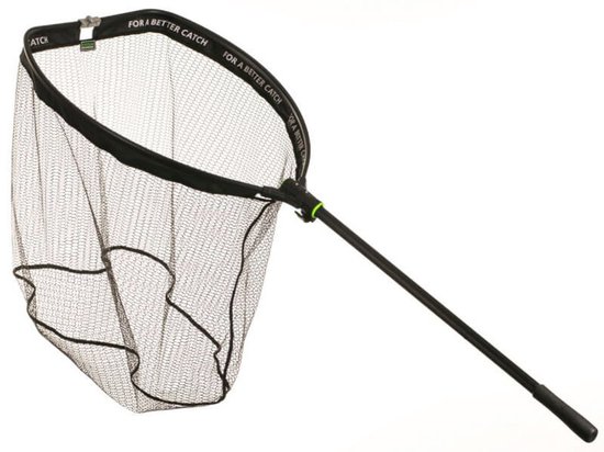 Zfish - Rubber Schepnet 70 x 60 cm - Steel 90 cm - Opvouwbaar Landingsnet van Merkloos