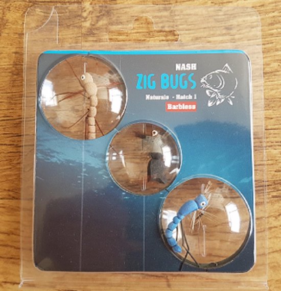 Zig Bugs Nash Naturals-Hatch 1, barbless van Nash