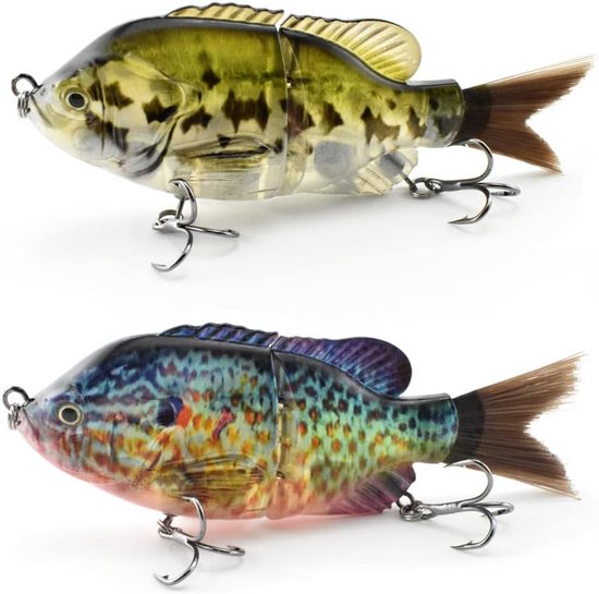 Zinkend Kunstaas Stilstaand Water – Realistisch Glide Bait met Vinnenstaart voor Baars en Roofvis van Merkloos