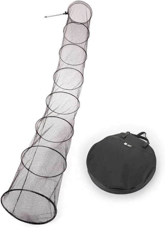 Zite Fishing Landing Net Rubber Lined Fishing Net 3.5 m with Bag and Ground Spear, Fish-friendly Rubber Landing Net - ShopVlot