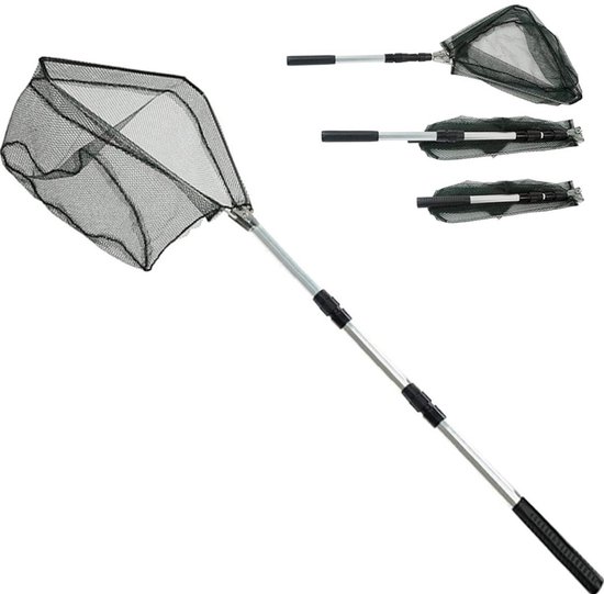 Zolvano® Schepnet Vissen - Landingsnet Vijver - Karper Zeevisnet - Roofvisnet-Zwart