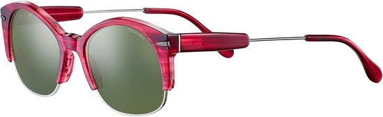 Zonnebril Acetate - Zonnebril Dames - Buitenactiviteiten - Gepolariseerde Glazen - One Size - Zilver Rood