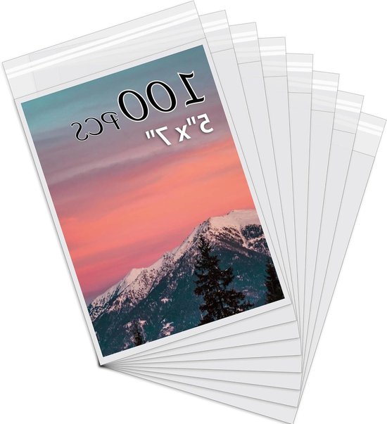 Zuurvrije Hoesjes - Opbergzakken - Kunst Beschermen - Zelfklevende Strip - 100 Stuks - Helder