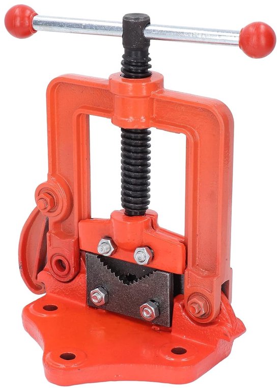 Zware buisklem, gesmede bankvise, hydraulische schroefklem voor buisbewerkingen, geschikt voor buizen van 12,7 mm tot 110 mm, ideaal voor loodgieterswerk en constructieprojecten