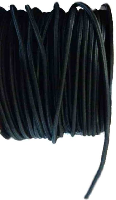 Zwart Expanderseil 6 mm, 40 Meter - Elastisch Koord