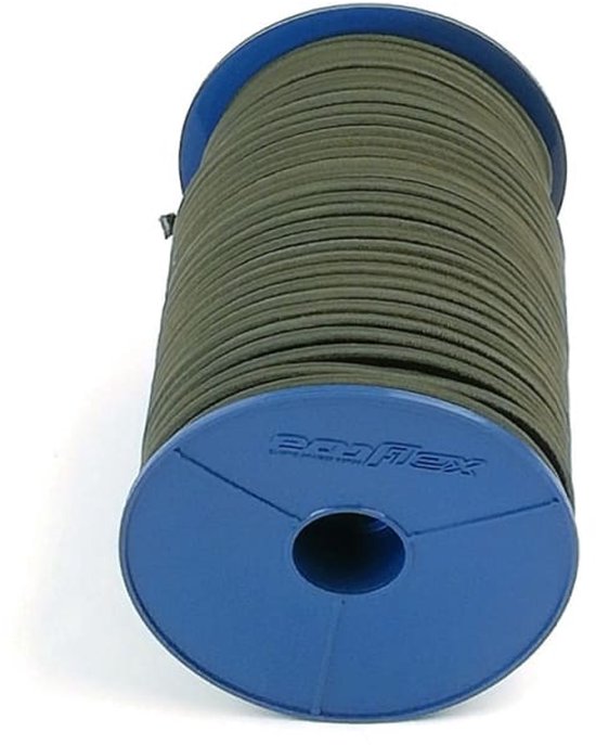 Zwart Gummiseil 8mm x 10m - Elastisch Koord van Merkloos