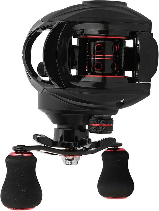Zwart Rood Metalen Spoel Magnetische Rem Visserij Casting Reel Duurzaam Lichtgewicht Gereedschapsaccessoire voor - ShopVlot
