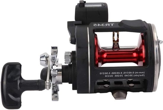 Zwarte Troll Sea Water Ocean Reel met Lijnmeter en Onderhoudsset voor Vissen en Hengelsport