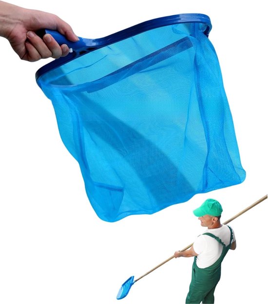 Zwembad Schepnet - Bladschep Rake - Water Reinigen - Duurzaam Nylon Gaas - 10 x 5 x 1 cm - Blauw