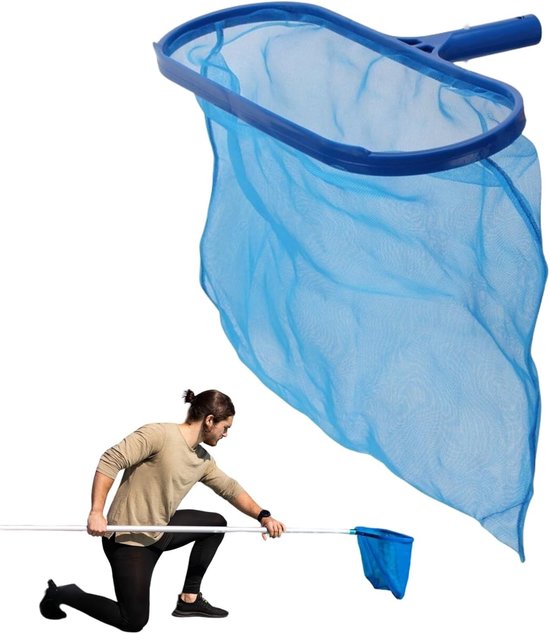 Zwembad Schepnet - Blauw - Voor het Reinigen van Zwembaden en Vijvers - Duurzaam Nylon