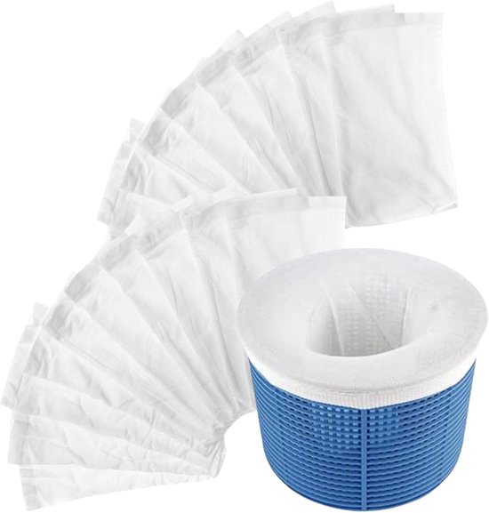 zwembadfilter, skimmer, zwembadsokken, filter voor zwembadaccessoires, skimmennet, filtersokken, zwembad, skimmernet (20 stuks)