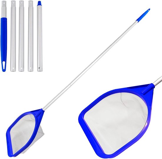 Zwembadnet - Blauw - 154 cm - Nylon Gaas met Aluminium Stangen - Voor Zwembaden en Spa's