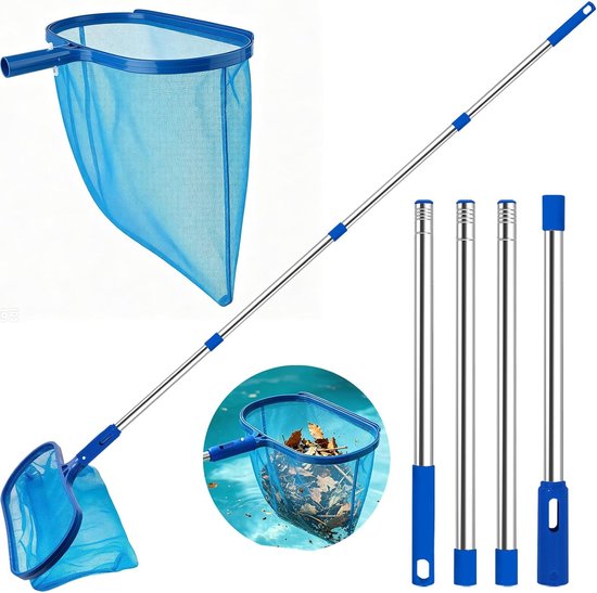 Zwembadschepnet 175 cm - Telescoopstang - Fijnmazig net - Ideaal voor algenverwijdering - ShopVlot