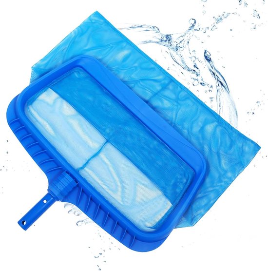 Zwembadschepnet - bodemschepnet bladschepnet dubbel diep net diepschepnet - reinigen zwembad vijver - blauw Schepnet van Merkloos