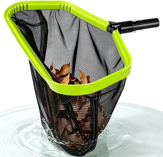 Zwembadschepnet Diep - Aluminium Frame & Dubbel Nylon - Extra Groot (43x26x42cm) - 32mm Stangcompatibel - Voor Bladeren & Zand