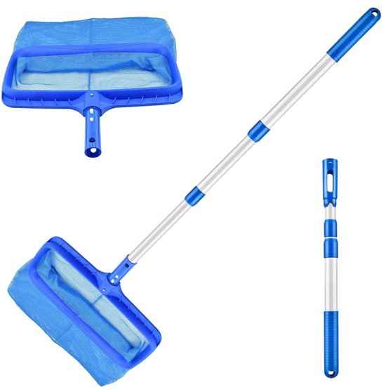 Zwembadschepnet - diep schepnet voor zwembad en vijver - met handvat van Merkloos