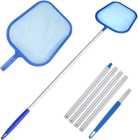 Zwembadschepnet met Telescoopstang - 160 cm - Polyesternet - Voor Zwembaden en Vijvers