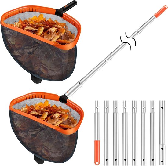 Zwembadschepnet - Zwart - 44 cm - Dubbellaags met Aluminium Frame - Voor Zwembad, Spa en Vijver