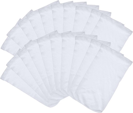 Zwembadsokken, 20 stuks, duurzame elastische nylon stoffilters, voor zwembad, wit