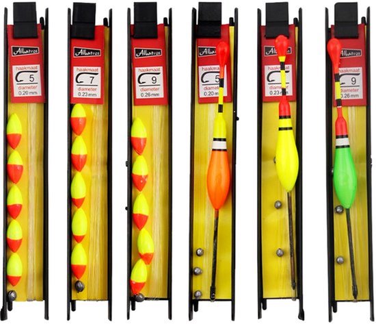 Zwembobbers 6-delige set - Vliegenvissen met lood/koord/haak - Waterbestendig - Kunststof - Voor zwembad/meer/zee - Hengeldobbers
