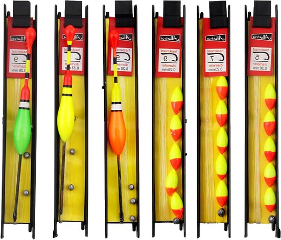 Zwembobbers voor vliegenvissen - set met lood, koord en haak - 4 stuks - verschillende gewichten - geschikt voor zwembad, wildvissen, meer en zeevissen. van Merkloos