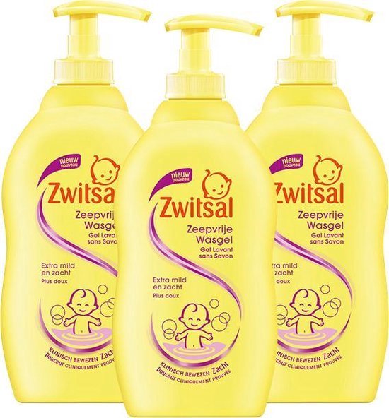 Zwitsal - Zeepvrije Wasgel - 3 x 400 ml - Voordeelverpakking van Zwitsal
