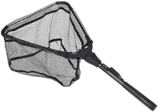 Zylo® Schepnet Vissen - Visnet - Telescoop Schepnet - Draagbaar - Schepnet - 59x30x1cm - Zwart van Zylo